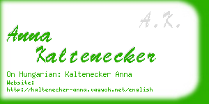 anna kaltenecker business card